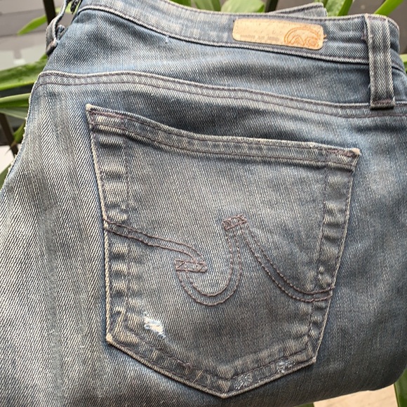 AG  bluish grey skinny straight mid-rise Jeans  27 - Picture 2 of 6